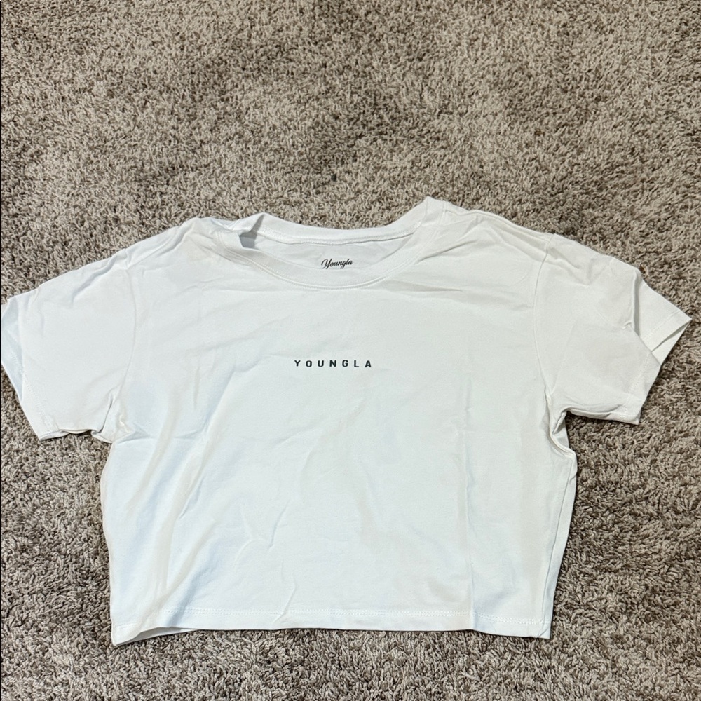 YoungLA Women's Classic White Crop Top
